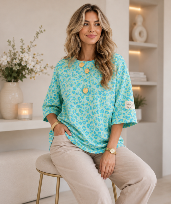 Jungle Vibes Shirt turquoise