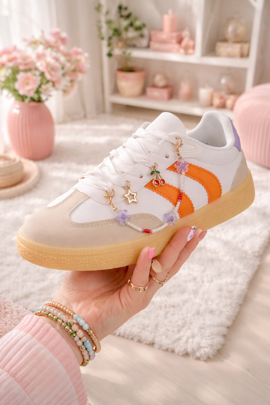 Luna Charm Sneaker – Orange