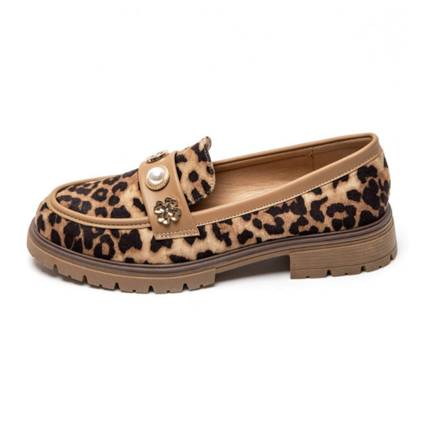 Leopard Chunky Pearl Loafer