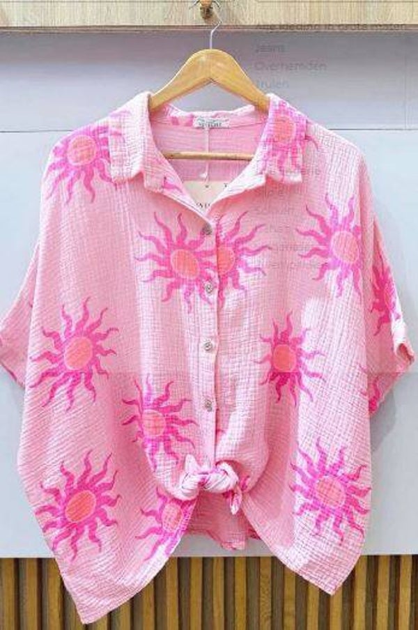 Roze Zonne Print Blouse