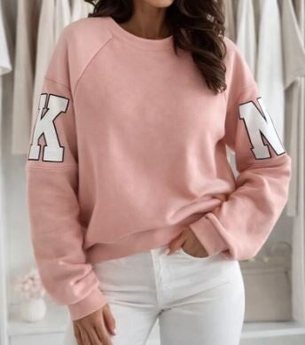 Blush College Sweater Roze