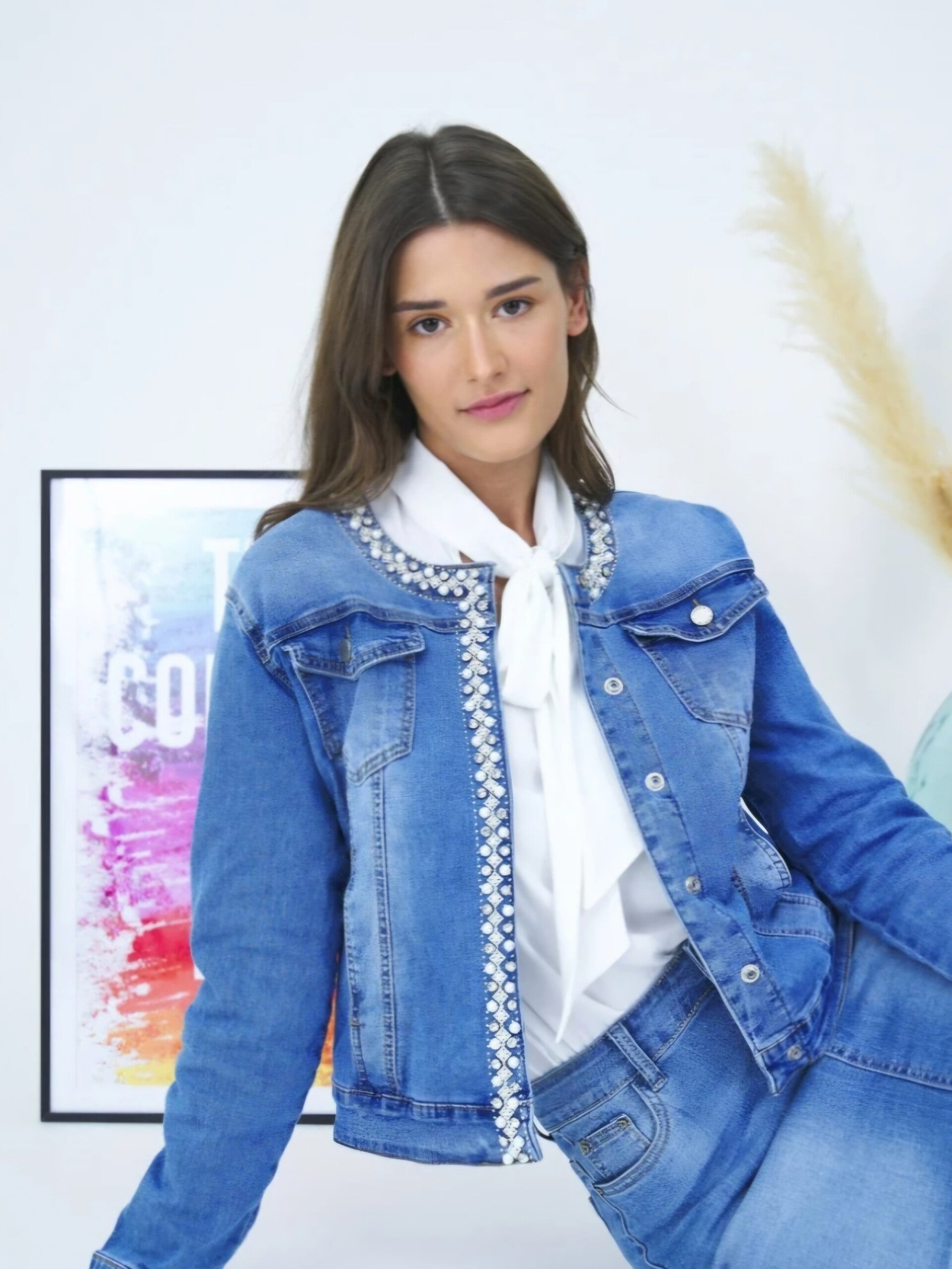 Pearl Edge Denim Jacket