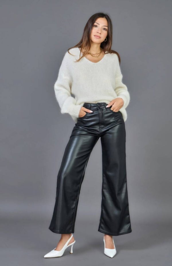 Luxe Leather Straight Pants