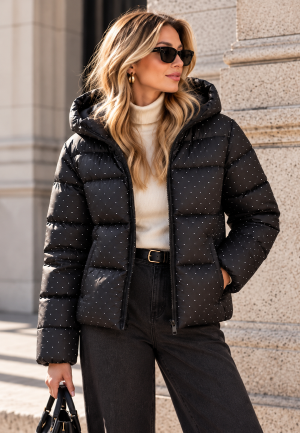 Sparkle Dot Puffer Jacket
