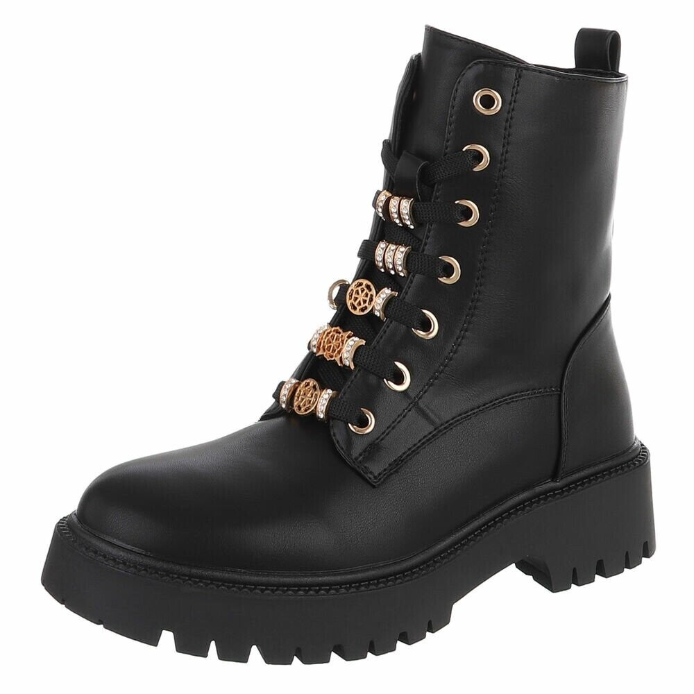 Glam Rebel Biker Boots zwart