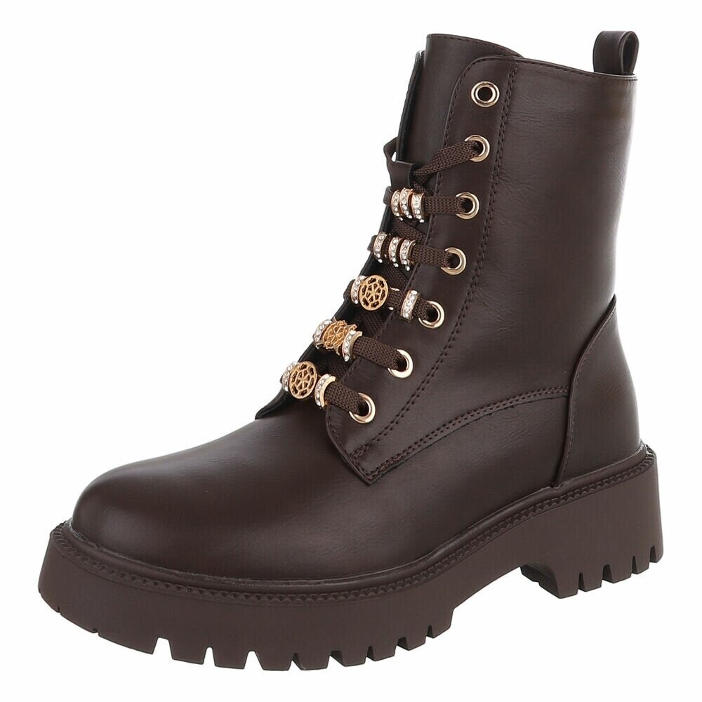 Glam Rebel Biker Boots bruin