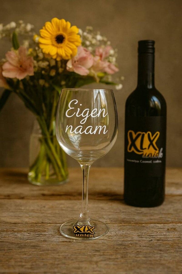 Wijnglas met eigen naam