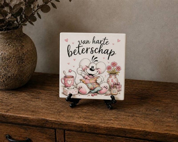 Tegeltje: Diddle Van harte beterschap