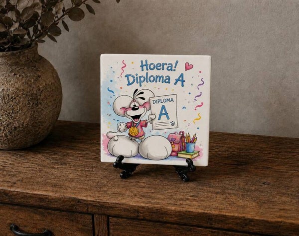 Tegeltje: Diddle Diploma A, B of C