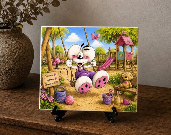 Tegeltje: Diddle in de speeltuin