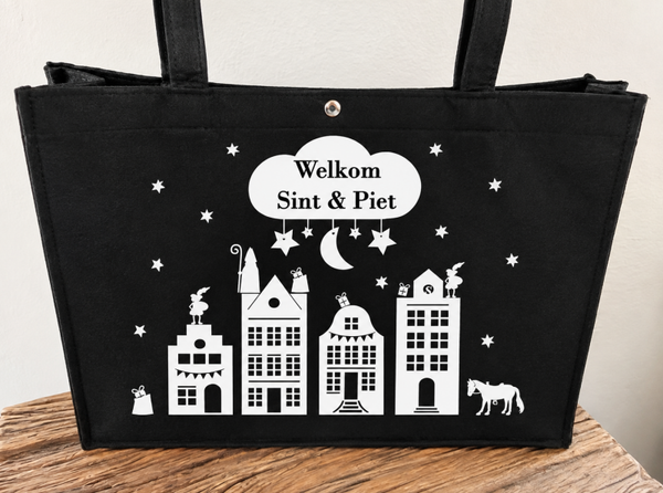 Sinterklaas tas met grachtenpandje