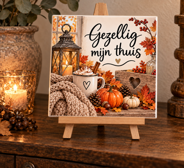 Tegeltje Herfst: Gezellig mijn thuis