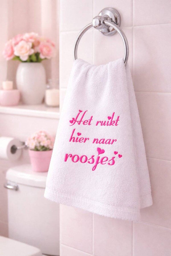 Gasten doekje: Het ruikt hier naar roosjes