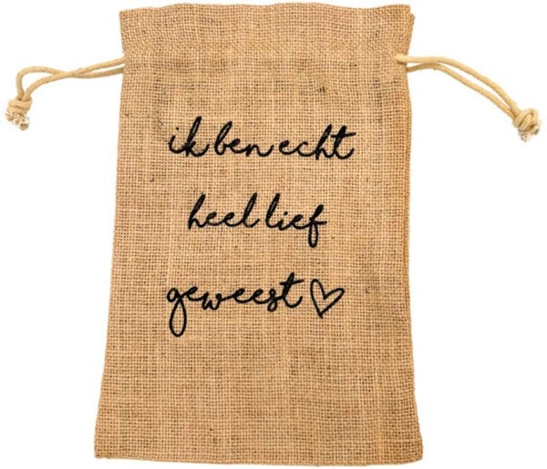 6 jute zakjes - 6 uitdeelzakjes