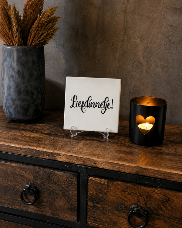 Tegeltje: Liefdinnetje