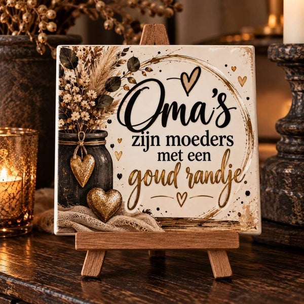 Tegeltje: Oma`s zijn moeders met een goud randje