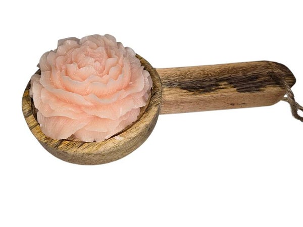Schaaltje met Roze amber bloem