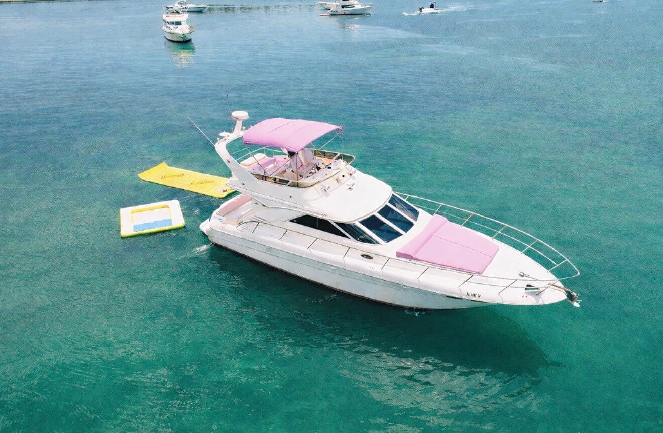 Sea Ray 50ft Fly Bridge “Pink Boat”