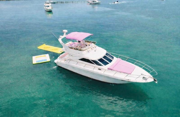 Sea Ray 50ft Fly Bridge “Pink Boat”