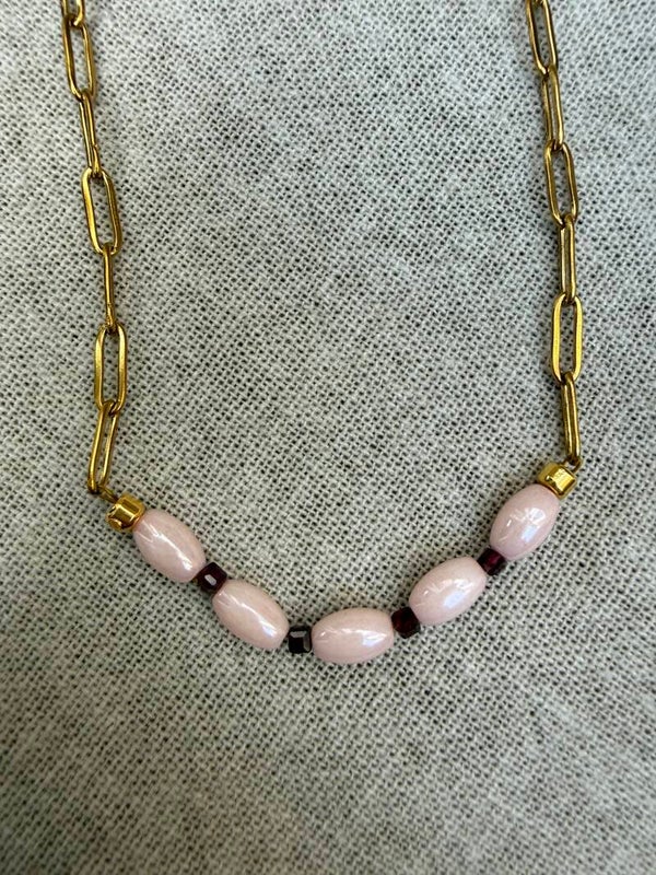 Dulcis – stapelketting roze en bes | Nexus Aurum