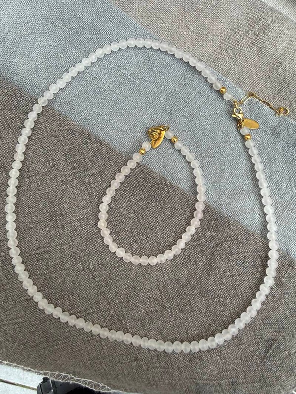 Dulcis – ijsroze ketting | Nexus Aurum