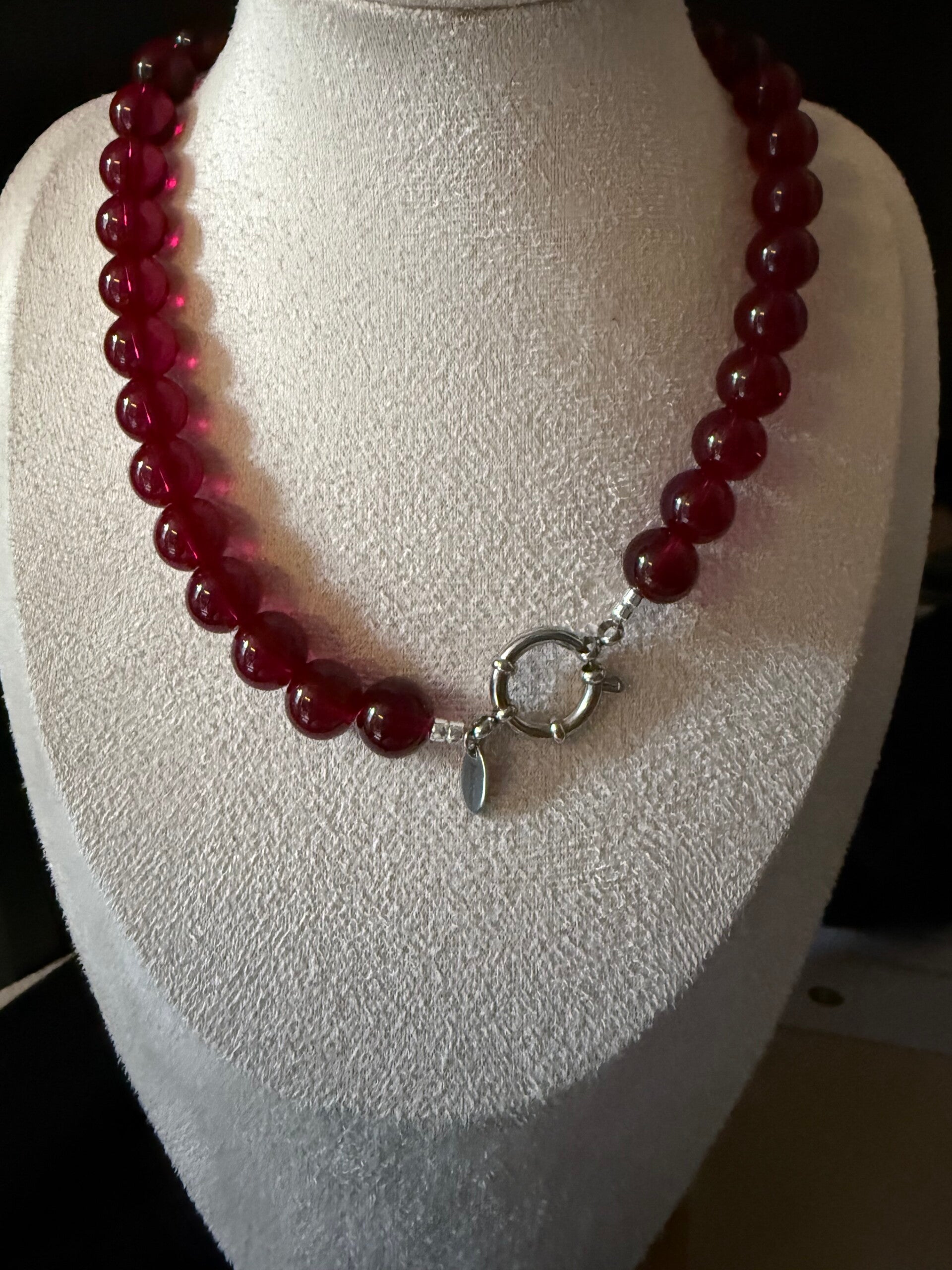 Hot Drop - Ruby Noir - Statement  Ketting