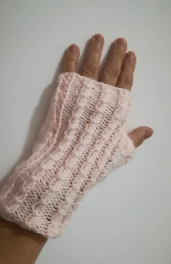 Fingerless Gloves - Pink