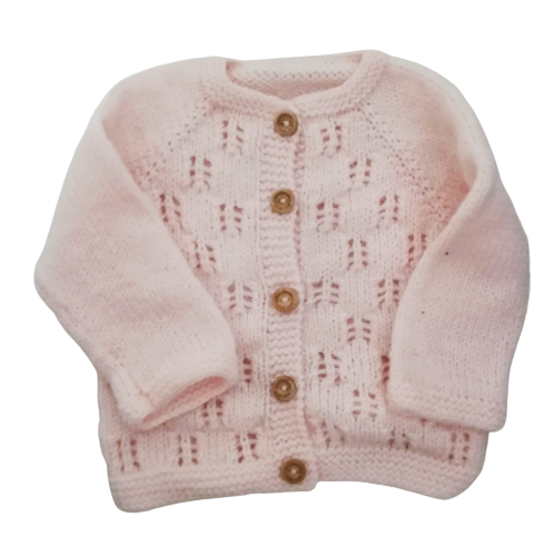 Pink Lattice Cardi