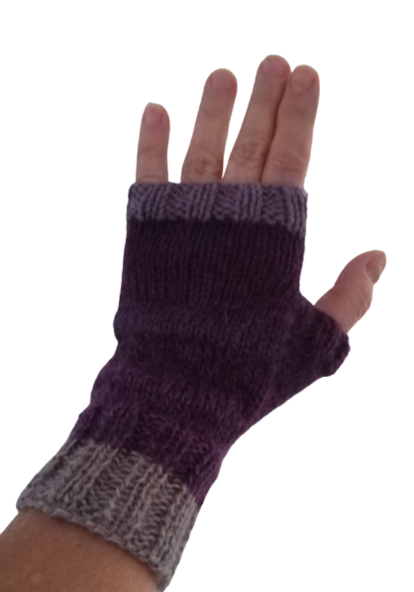 Fingerless Gloves - Purples