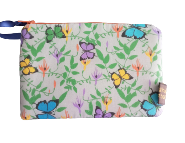zippered pouch - butterflies