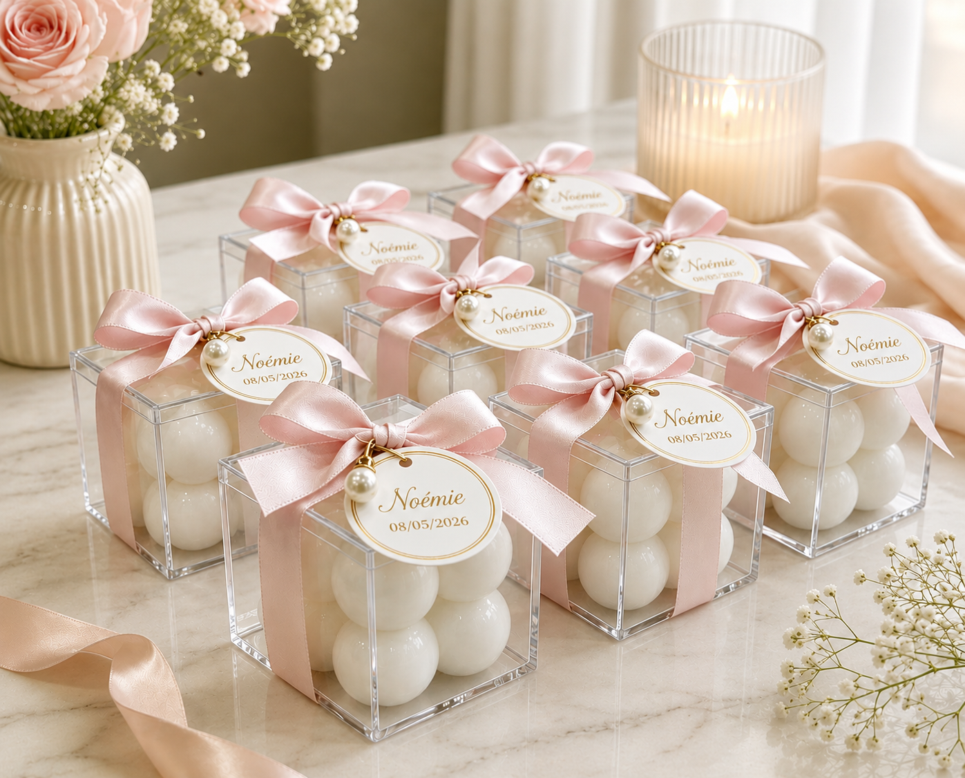 Bougie cadeau invité