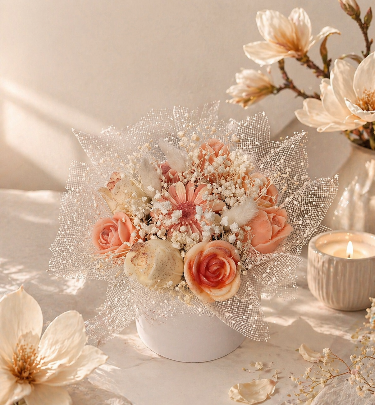 Douceur d'été, bouquet parfumé Magnolia