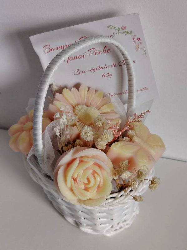 Bouquet de fleurs en cire parfumées