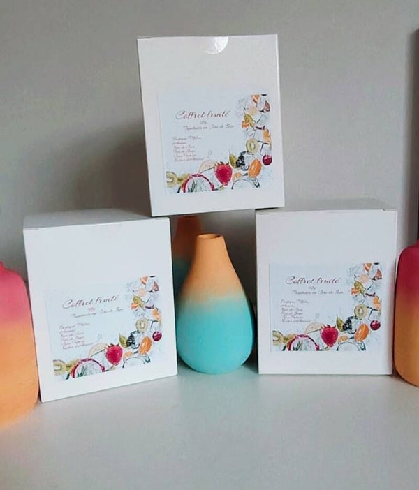 Coffret de fondants fruités.