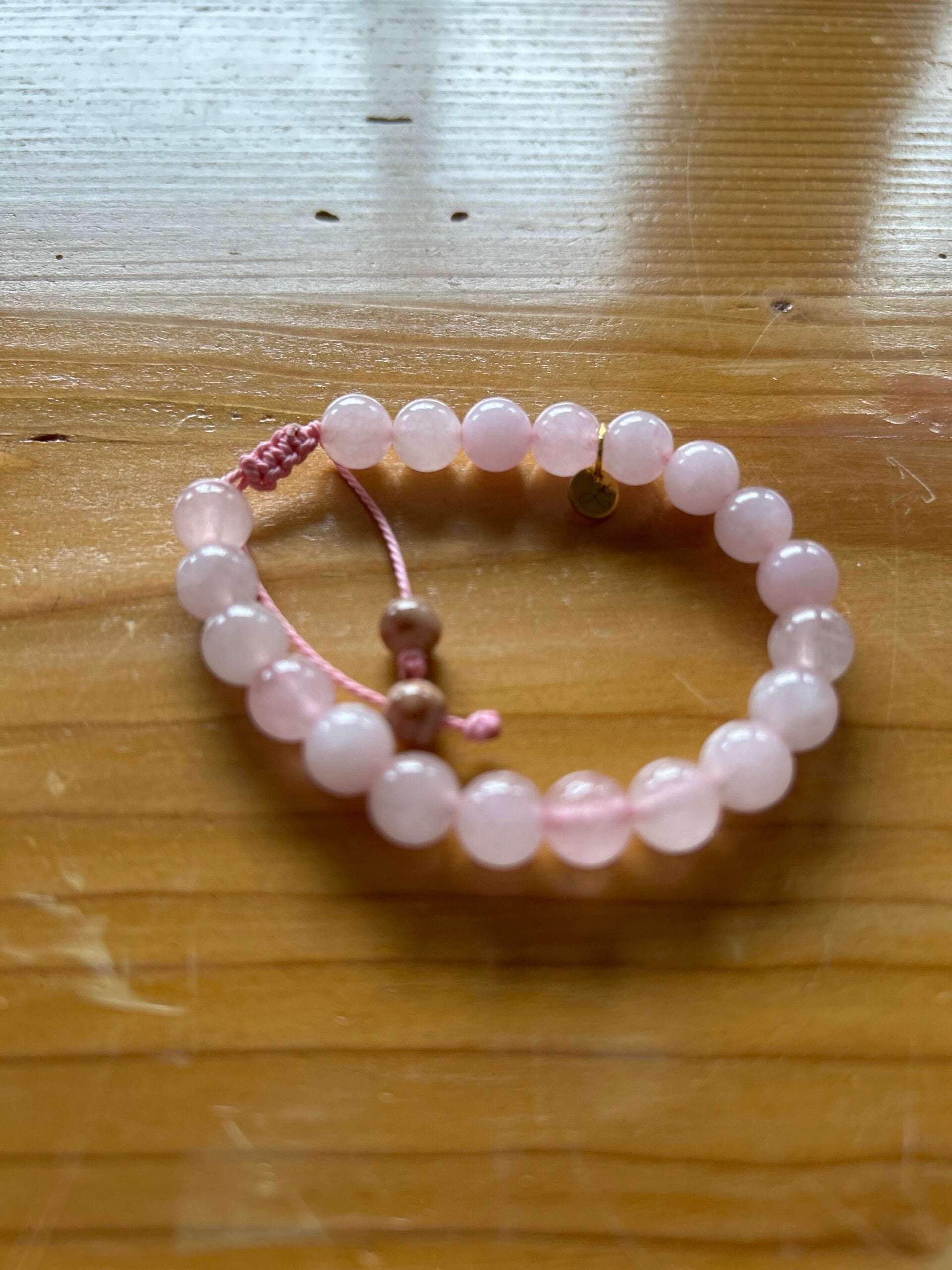 Perlenarmband Rosenquarz