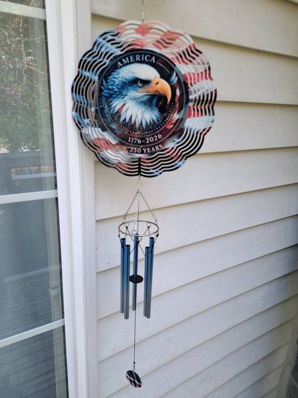 10in spinner with wind chimes