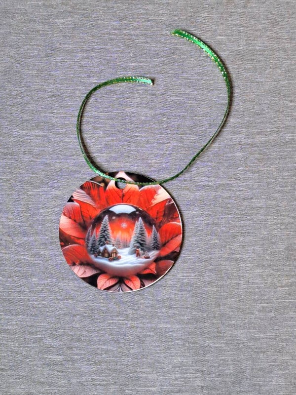 2 inch round Christmas ornament