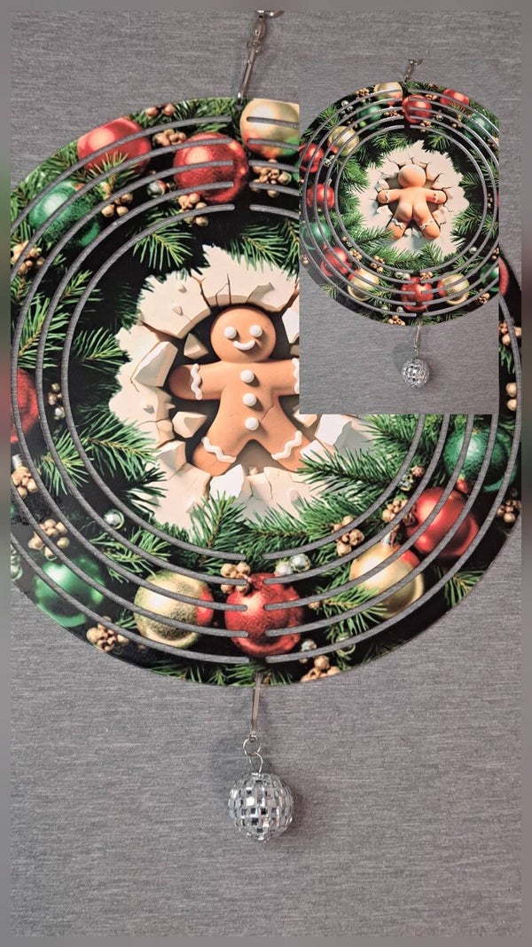 Ginger bread man 8in wind spinner