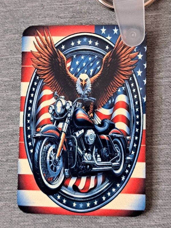 2in rectangle keychain wood