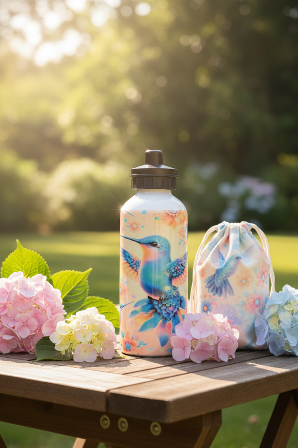 16 oz water bottle Hummingbird