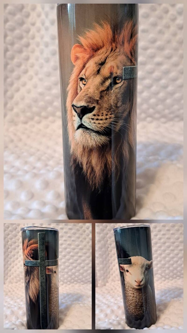 20 oz tumbler Lion