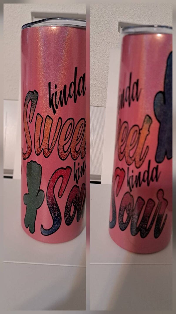 20oz pink glitter dust Sweet And Sour