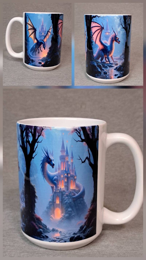 15oz. ceramic Mystical Dragon coffee mug