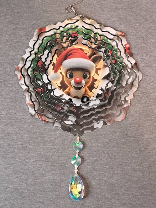 8in Rudolph wind spinner 2