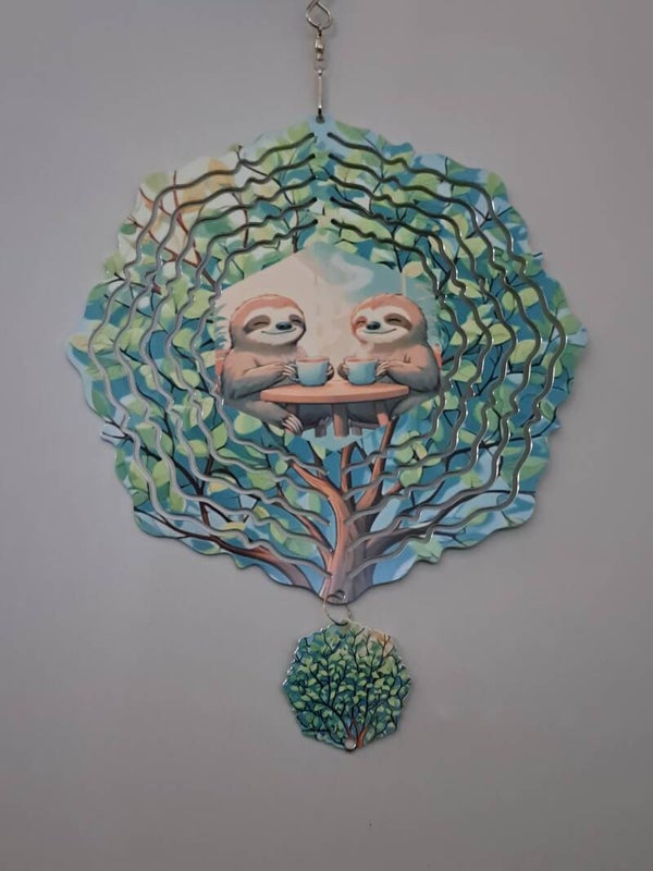 8.in wind spinner sloths