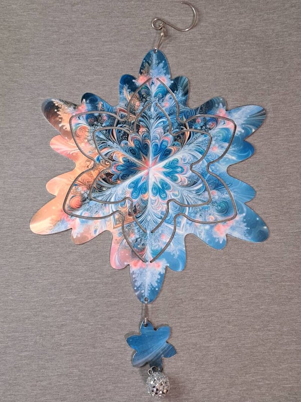 10in Snowflake windsinner