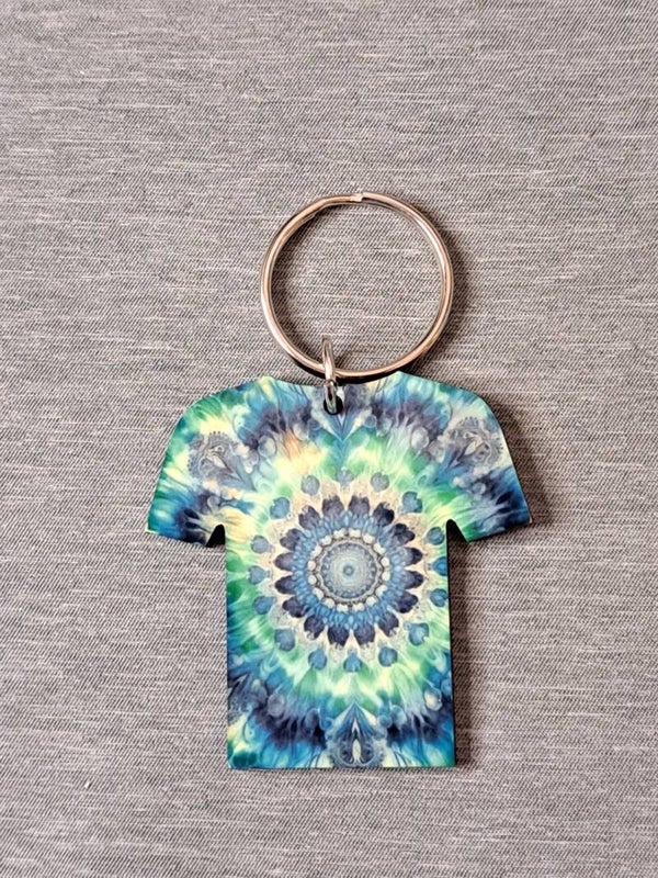 2in T-Shirt keychain wood
