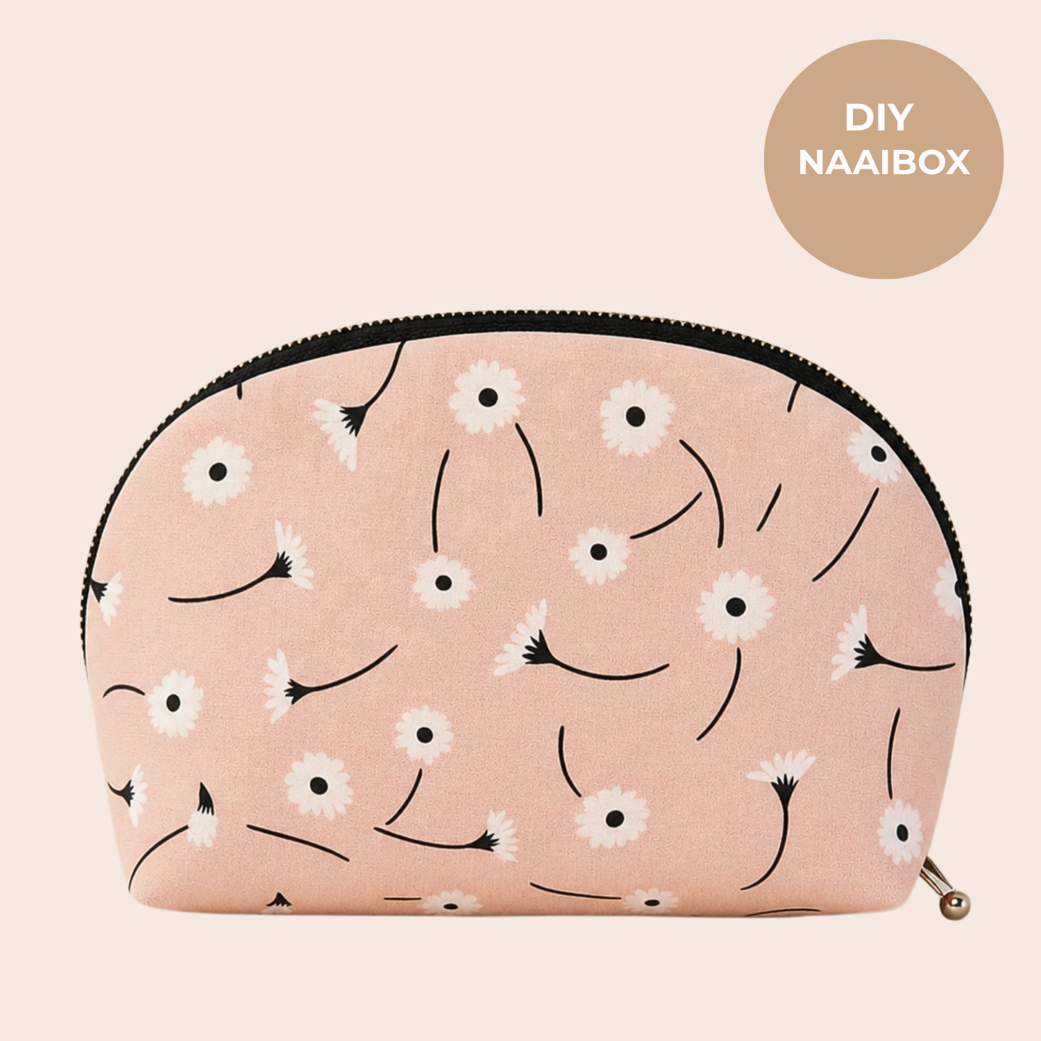 DIY Naaipakket Etui – roze bloemen