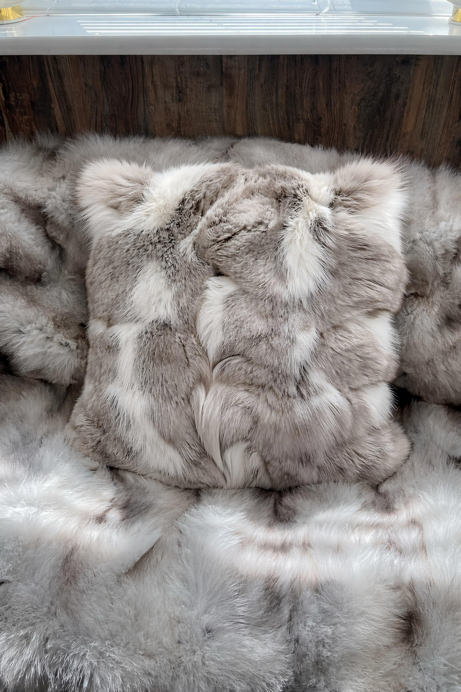 Fox fur cushion cover