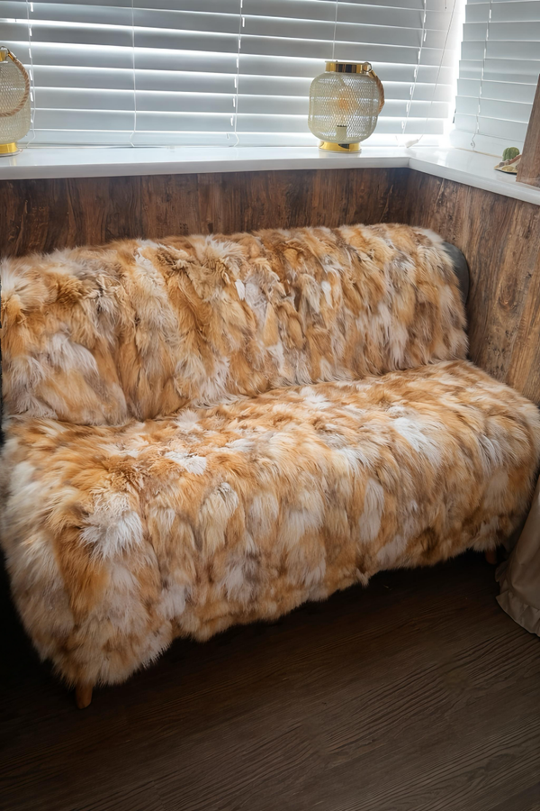 Canadian fox fur blanket/throw